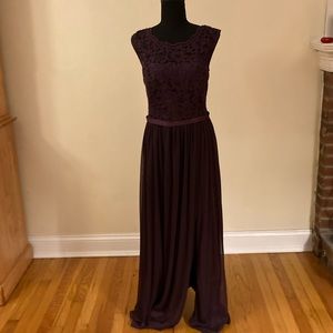 David’s bridal plum bridesmaid dress size 14